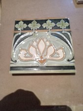  antike Jugendstil Fliese ca. 1910