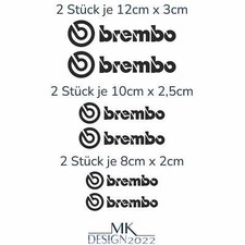 Aufkleber passend für Brembo Bremssattel Set2 Auto Motorrad Sticker 6x 8 10 12cm