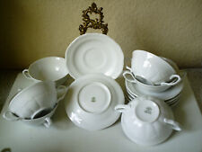 eine !!! Walbrzych Suppentasse mit Untertasse , Weiß , nie Gebraucht, Neuwertig