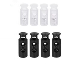 4 Stk Kordelstopper Schwarz &