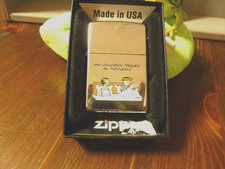 Zippo-Feuerzeug-USA-Original-Lorriot-Bettgeschichte-Silber-farbig-Bild