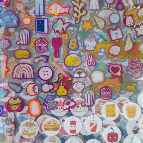 Hefter mit sticker - hefter, sticker-sammlung
