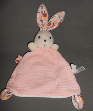 KALOO SCHMUSETUCH   SCHNUFFELTUCH HASE  ROSA MIT BLÜMCHENOHREN