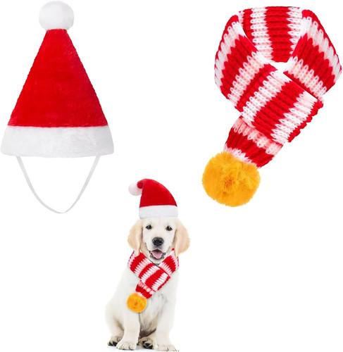 Weihnachtsmütze hund set - weihnachtsmütze,