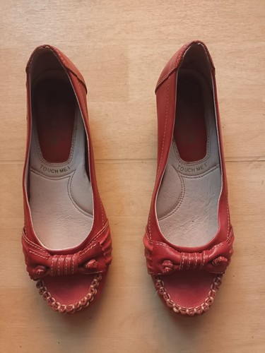 Lachsfarbene lederschuhe art - lachsfarbene,