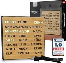 Bada Bing LED Wortuhr Bambus
