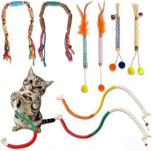 Katzenspielzeug teilig natur - katzenspielzeug, 8-teilig