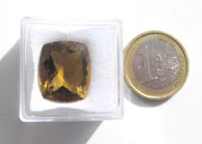 Honigquarz Viereck facettiert Edelstein geschiffen antik 16 mm 17.7 Ct.. (E2217)