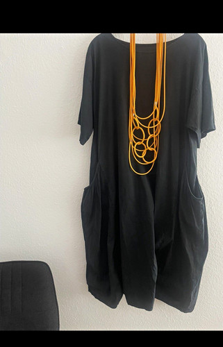 Lagenlook ballon kleid midi - lagenlook,