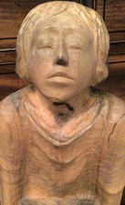 Vintage Holz Mann Figur Geschnitzt Karl-Heinz Ziomek Höhe 65cm Breite 24cm