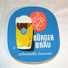 VINTAGE - GELDTELLER/BEZAHLTELLER mit Bierwerbung */*BÜRGER BRÄU*, 50er Jahre