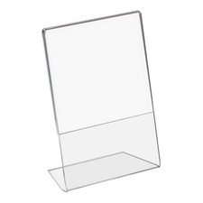 5x HMF Acryl Tischaufsteller schräg DIN A6 Hochformat Menükartenhalter