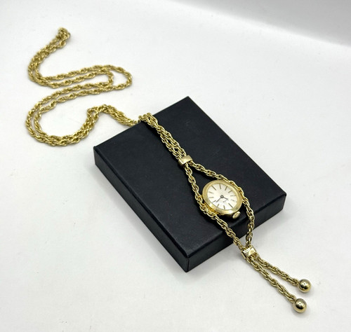 Vintage juta halskettenuhr - vintage,
