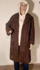 VINTAGE PELZMANTEL, brauner Persianer Pelz Mantel,Karakul