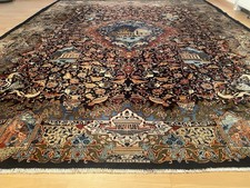 6274 Schöner handgeknüpfter Palast Bilder Kaschmar 400x300cm Orientteppich Ghom