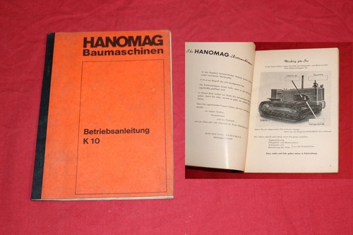 Betriebsanleitung hanomag 10 - betriebsanleitung, k