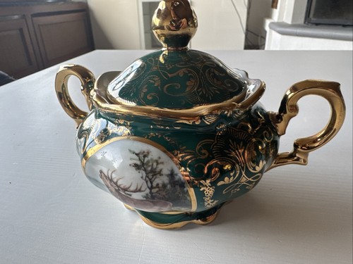 Zuckerdose bavaria gold - gold, grün