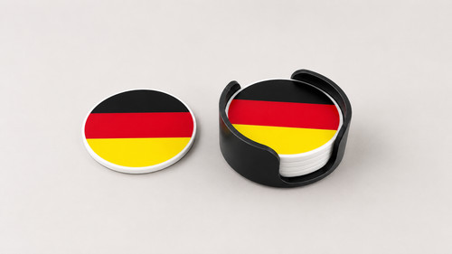 Bierdeckel set mit halter - bierdeckel,