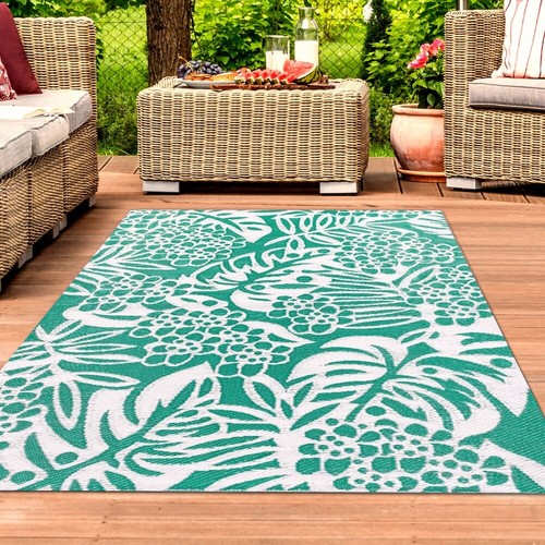 Outdoor teppich mit - outdoor-teppich, tropischem