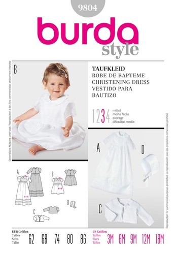 Burda style 9804 taufkleid - style,