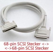 2 METER SCSI KABEL CABLE UW ULTRA WIDE ABGESCHIRMT HI-END 68-PIN STECKER MALE 25