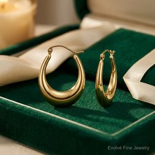 Creolen 14 Karat Gelbgold