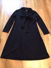 Qiero langarm Kleid, Sweatshirt, Shirtkleid, Jerseykleid Gr. 42, L schwarz TOP!