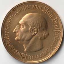 MDS DEUTSCHES REICH NOTGELD WESTFALEN 10000 MARK 1923 "MINISTER VOM STEIN"  #L