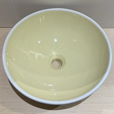 Dune Ceramics Waschschale, Rund, Weiß, Gelb - 42 x 16 cm