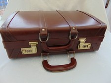Hochwertige Vintage Salisburys Hartschale gefüttert Leder Aktentasche Laptopfach