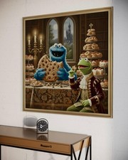 Krümelmonster Leinwand Bild