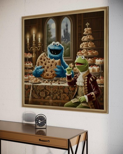 Krümelmonster leinwand bild - krümelmonster,