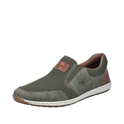 Rieker slipper grün braun - rieker, grün/braun