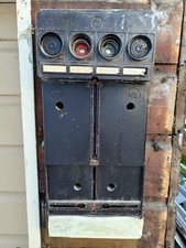 Vintage Elektroinstallation Sicherungsleiste, Steckdosen, Schalter, Abzweigdosen