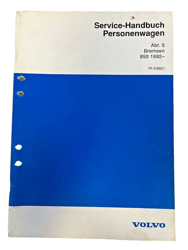 Volvo service handbuch - volvo, service-handbuch