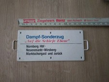 Zuglaufschild Dampf-Sonderzug