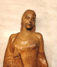 Holzskulptur Wandfigur Hl. Barbara