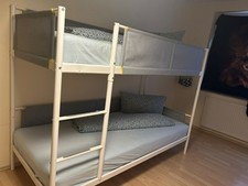 Vitval Etagenbettgestell, Weiß/hellgrau 90x200cm Ohne Matrarze