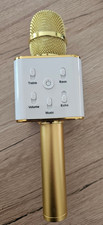 Karaoke Mikrofon MusicMan gold-weiß - alt - Dachbodenfund - funktioniert