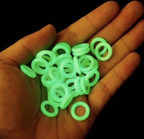 Glow the dark ringe 15mm - glow,