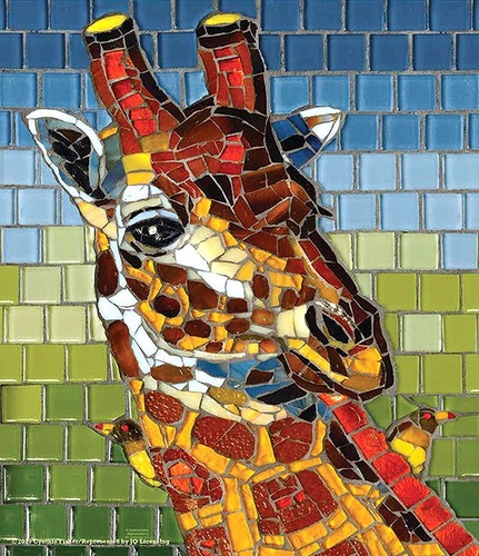 Puzzle giraffe glaskunst - puzzle,