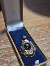 Antik Anhänger Onyx Perle