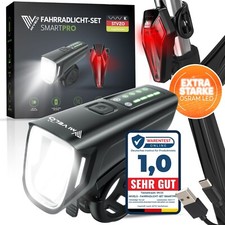 MIVELO SMART PRO Fahrradlicht Set mit Bremsfunktion USB aufladbar wasserdicht