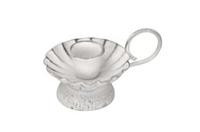 Kerzenhalter Weiß Metall Nostalgie 6,5x9,5xH5cm für Stabkerzen Ø20mm 