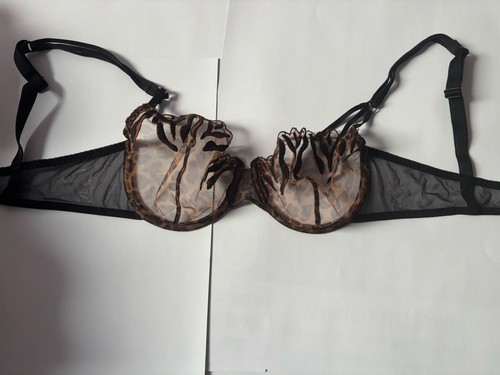 Tüll leopard transparent - bh,