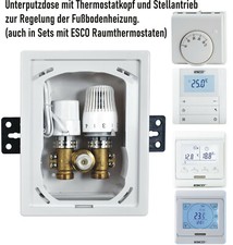 Einzelraumregelung RTL Ventil UNIBOX Fußbodenheizung Stellantrieb mit Thermostat