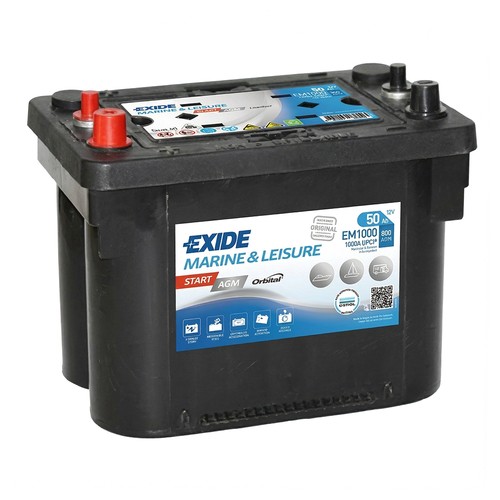 Exide em1000 agm 50ah - exide,