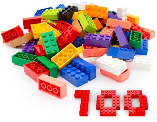 Lego steine 2x4 bunt 100 - lego,