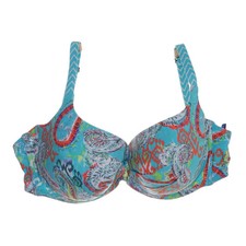 Cyell, Bikinioberteil, Größe: 44, Türkis/Mehrfarbig, Elasthan/Polyamid #ljh