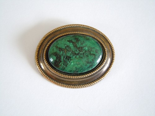 Brosche bronzefarben lucite - brosche,